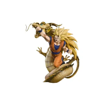 BANDAI Sun Wukong Dragon Ball Dragon Fist Burst Super Saiyan 3 Scale Figures 21cm