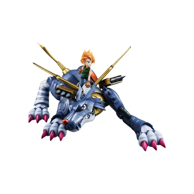 MegaHouse Metal Garurumon Gem Digimon Yamato Ishida Metal Garurumon 30cm Scale Figures-1