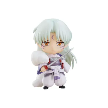 GSC Sesshomaru Inuyasha Q Version Clay Figure Poseable With Base 10cm Chibi Figures