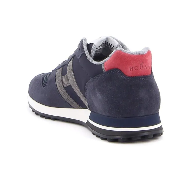 HOGAN H383 Slip-Resistant Low-Top Sports Casual Shoes Men's Blue-3
