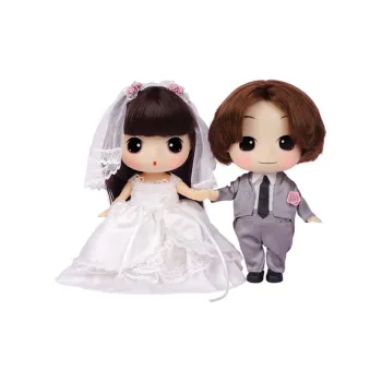 Ddung Wedding Dress Collection Babydoll Winter Camellia Couple Outfit Change Cute Doll Ball Jointed Dolls 18cm
