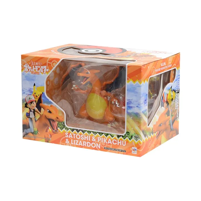 MegaHouse Pikachu G.e.m Pokémon Charizard && Ash Toy Scale Figures-5