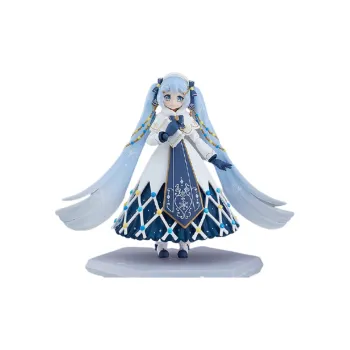 MAX Factory Hatsune Miku Figma#ex 064 Vocaloid Rabbit Yukine & Snow Hatsune Miku Glowing Snow Ver Action Figures 14.5cm