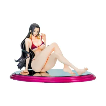 BANDAI Boa Hancock Pop One Piece Empress Women's Swimsuit Includes Base Red Scale Figures 14.5cm
