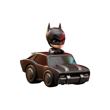 Hot Toys Batman Cosbaby 2022 Movie & Batmobile Set Chibi Figures 12.5cm
