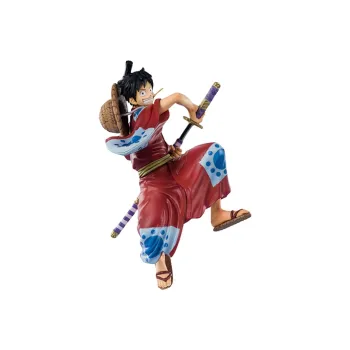 BANDAI Monkey D. Luffy Figuarts Zero  The Land Of Wa Arc Luffy Taro Scale Figures 14cm