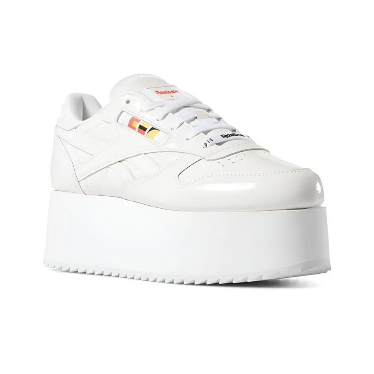 Reebok Gigi Hadid X Reebok Classic Leather Triple Thick Sole Casual Skateboarding Shoes White Women's-2