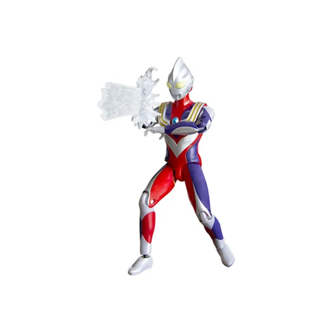 BANDAI Autobots Highly Poseable Collection Ultraman Tiga Deluxe Version Deluxe Version Scale Figures 14cm-2