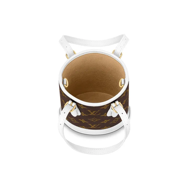 LOUIS VUITTON Nano Bucket White/Brown-2