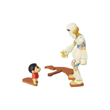 Medicom Toy Crayon Shin Chan Collection 4 Shinnosuke Nohara UDF Number 676 Robot Dad & Little Xin Scale Figures 9.5cm