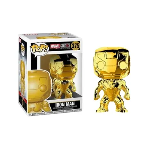 Funko Pop! Marvel Studios 10 Iron Man Gold Chrome Bobble Head #375-1