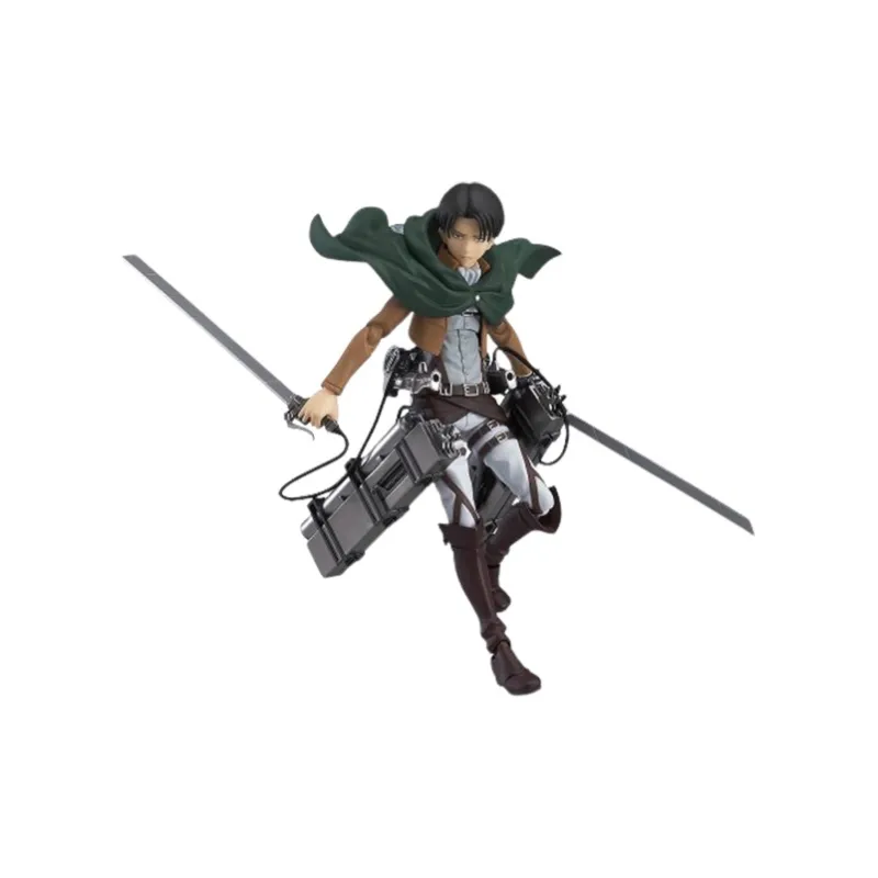 MAX Factory Figma Attack On Titan, Commander Levi, Action Figure, Includes Base Scale Figures 14cm-0