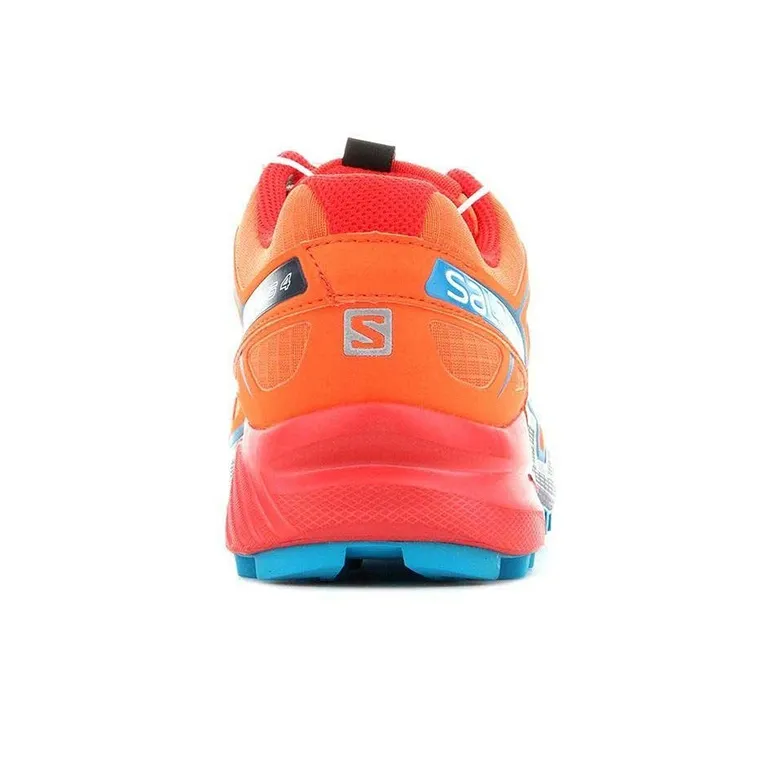 SALOMON Speedcross 4 Hiking / Trekking Shoes Men Low Top Orange/Blue-3