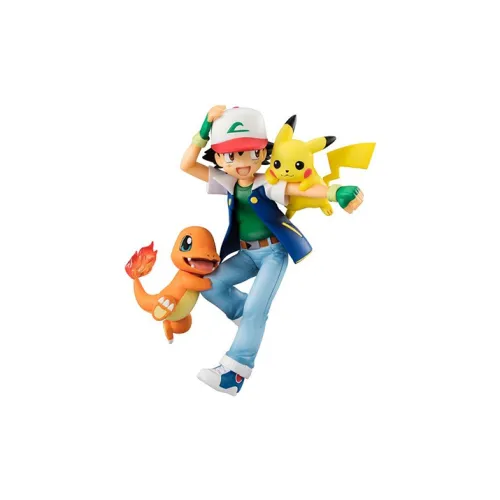 MegaHouse Pokémon Characters Charmander Pikachu G.E.M. Collection Pokémon Satoshi Charmander Scale Figures