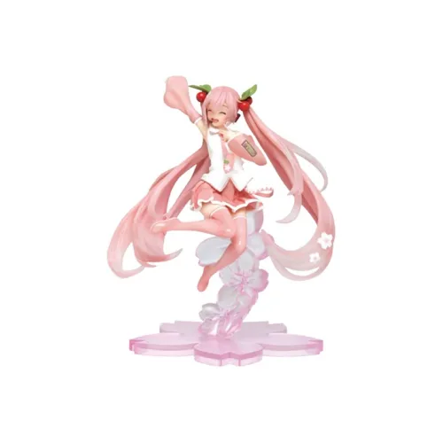 TAITO Hatsune Miku Shougenya Shop Vocaloid Cherry Blossom Jump Pastel Ver. Closed Eyes Edition Bonus Gifts