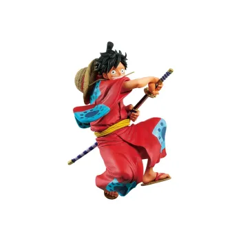BANPRESTO Monkey D. Luffy Glass Factory One Piece Koa Artistic King Wa No Kuni Luffy Drawing Sword Figure Bonus Gifts