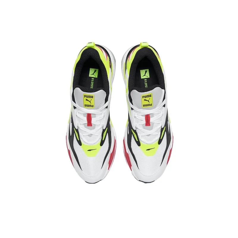 PUMA RS Fast Shock Absorbers Slip Resistant, Abrasion Resistant, Breathable Low Top Casual Shoes Men's White Yellow Red-2