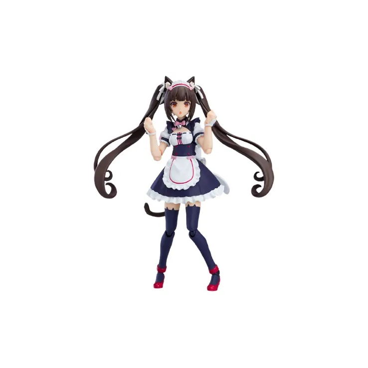 MAX Factory Chocolate Figma#486 Cat Girl Café Nekopara Vol. 1 Soleil Opened! Action Figures 13cm-0