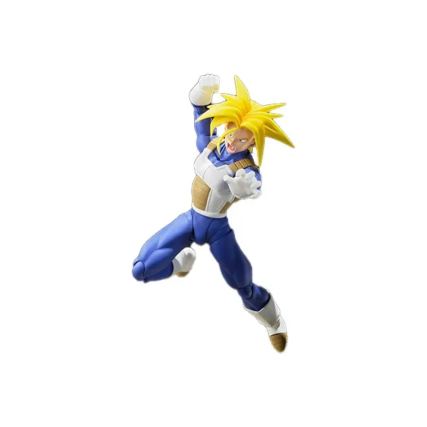 BANDAI Trunks Bandai SHF Dragon Ball Super Saiyan Battle Suit Action Figure 15cm Scale Figures-2