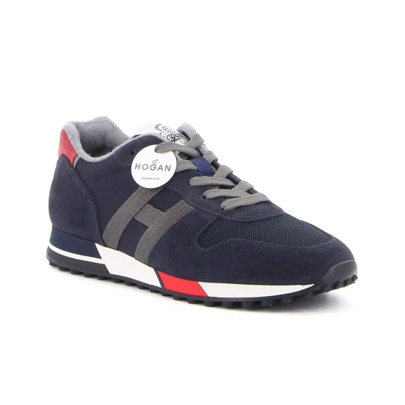 HOGAN H383 Slip-Resistant Low-Top Sports Casual Shoes Men's Blue-2