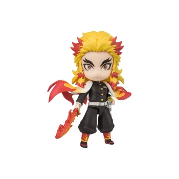BANDAI Kyojuro Rengoku Figuarts Mini Demon Slayer  Kimetsu No Yaiba Flame Breathing With Base Scale Figures