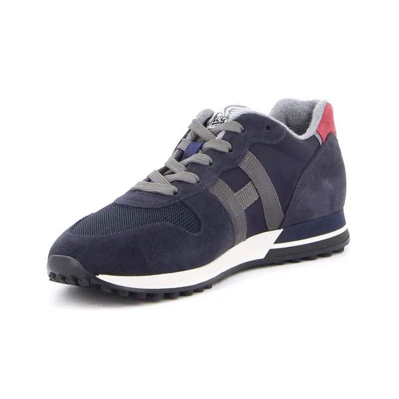 HOGAN H383 Slip-Resistant Low-Top Sports Casual Shoes Men's Blue-4