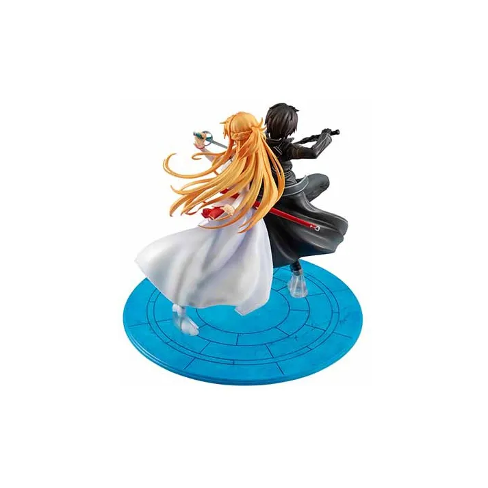 MegaHouse Sword Art Online 10th Anniversary Lucrea Kirito And Asuna Action Figure Black & White-2