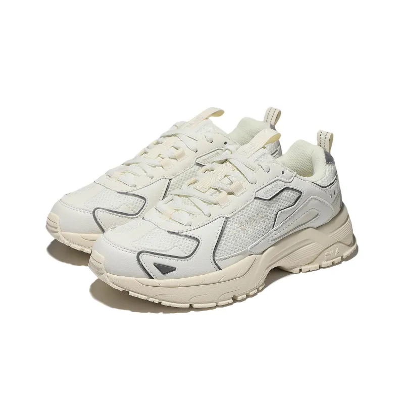 FILA Fire Cracker Cushioning, Slip Resistant, And Abrasion Resistant Low Top Casual Shoes Unisex Ecru-2