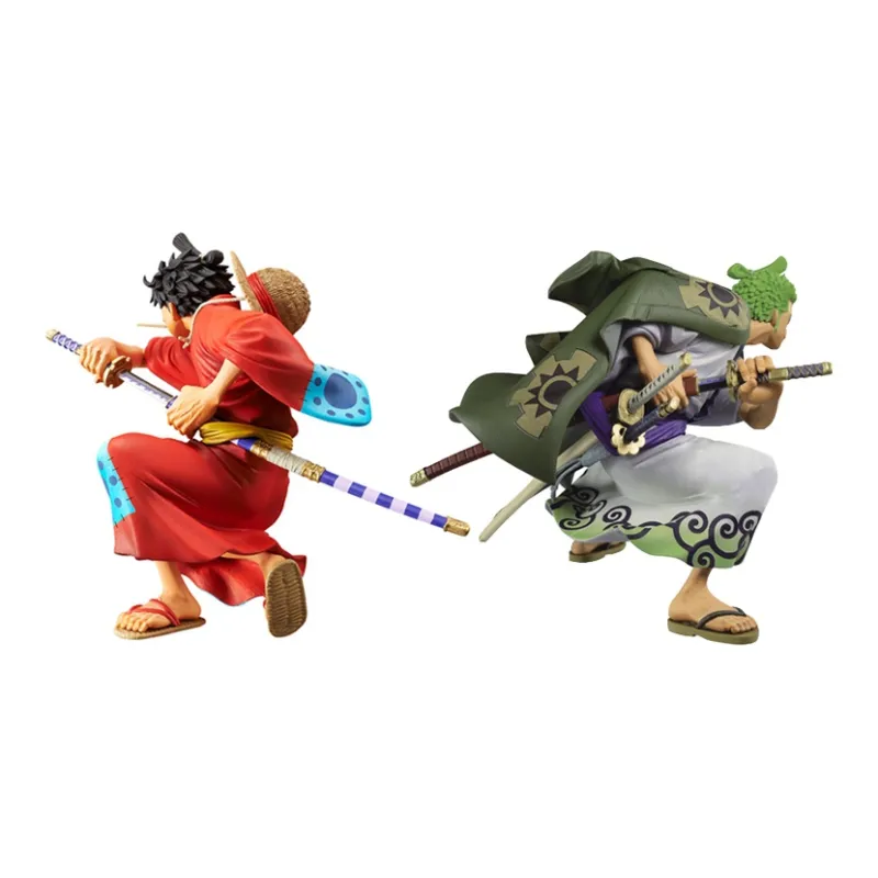 BANPRESTO Monkey D. Luffy One Piece Wa No Kuni King Of Artistry Luffy Zoro Scale Figures-1