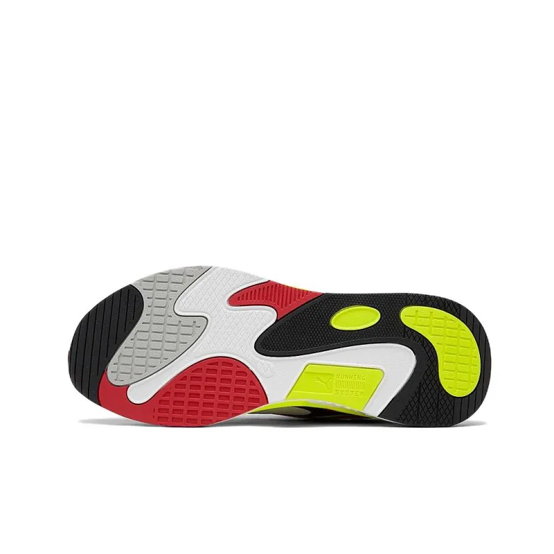 PUMA RS Fast Shock Absorbers Slip Resistant, Abrasion Resistant, Breathable Low Top Casual Shoes Men's White Yellow Red-4