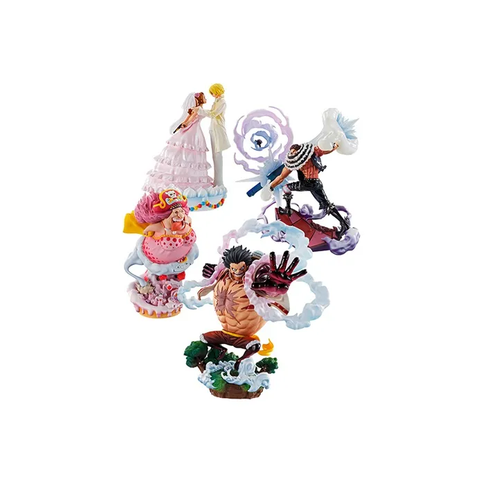 MegaHouse One Piece LOG BOX Grandma Cake Island Set Complete 4 Pcs Scale Figures-4