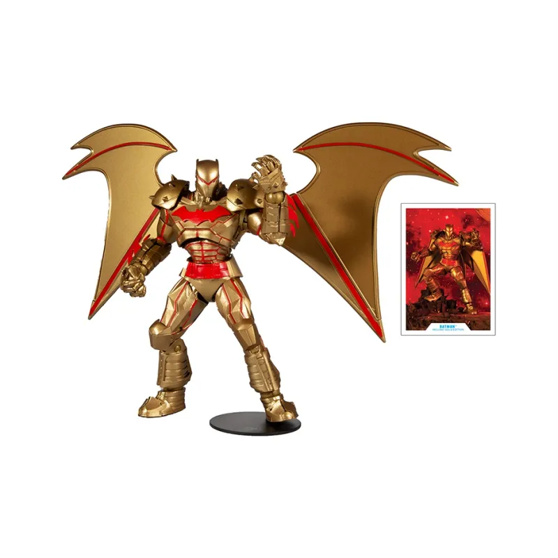 McFARLANE Batman DC Comic Doll Figure Heavy Armor Gold Limited Scale Figure Bonus Gifts-2
