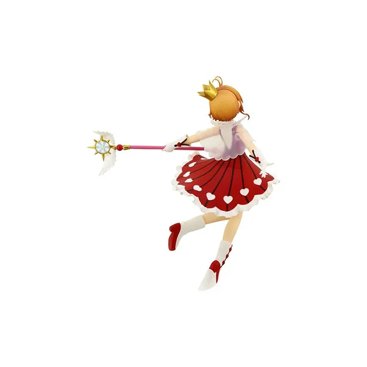 FURYU Sakura Kinomoto Cardcaptor Sakura, Transparent Card Edition, Sakura, Includes Base, 19cm Bonus Gifts-6