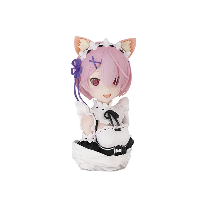 BANDAI Ram Bandai Re Zero Starting Life In Another World Half Bust Statue Includes Base 21cm Scale Figures-2