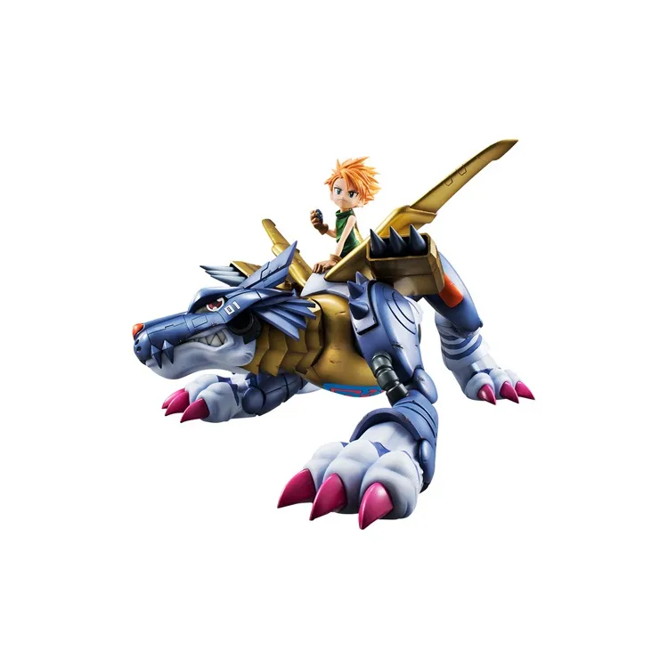 MegaHouse Metal Garurumon Gem Digimon Yamato Ishida Metal Garurumon 30cm Scale Figures-2