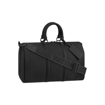 LOUIS VUITTON Keepall Aerogram Cow Leather Monkey Bag Portable Crossbody Bag Shoulder Bag Men's Black