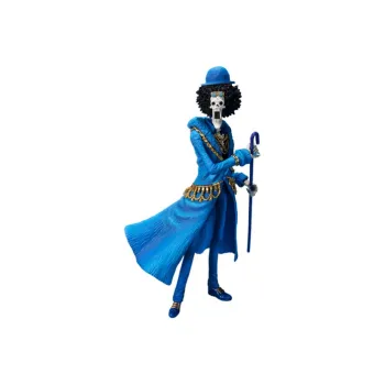 BANDAI Brook Bandai Zero One Piece 20th Anniversary Commemoration Blue Gown 21cm Scale Figures