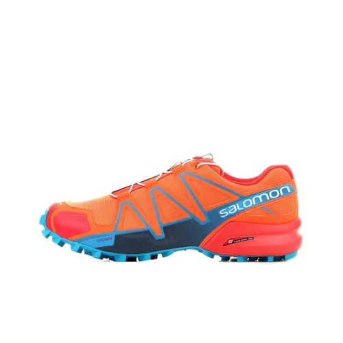 SALOMON Speedcross 4 Hiking / Trekking Shoes Men Low-Top Orange/Blue