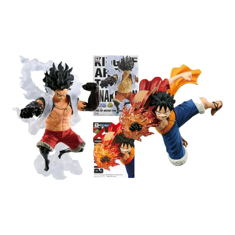 BANPRESTO Monkey D. Luffy Glass Factory One Piece Fire Cannon & 4th Gear Snake Man Bonus Gift Scale Figures-5