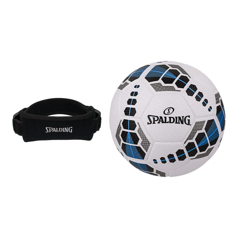 SPALDING Competition Balls Size 5 Soccer PU Hand Stitched Soccer Ball Unisex White Blue Black-7