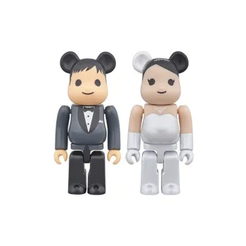 BE@RBRICK Greeting Marriage Plus Black/White