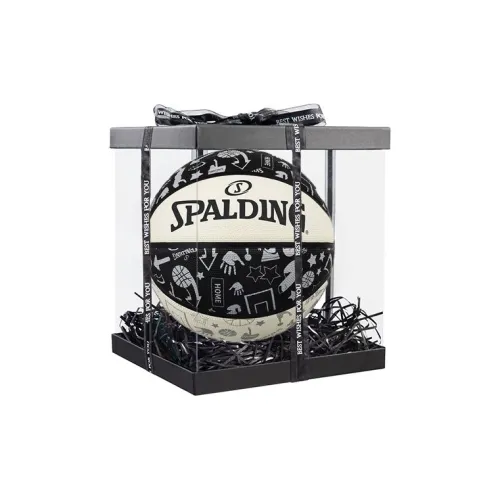 SPALDING Graffiti Rubber Basketball Black White Size 7 Training Unisex