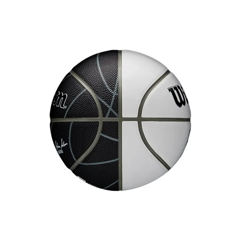 Wilson NBA PU Basketball Black White Size 5 Training Kids'-4