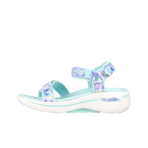 Skechers Go Walk Arch Fit Beach Sandals Women's White/Blue