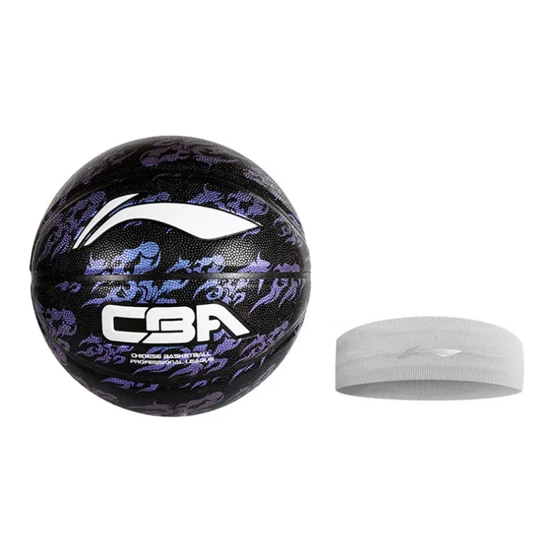 LiNing CBA Collection PU Basketball Purple Size 7 Training Match Unisex-14