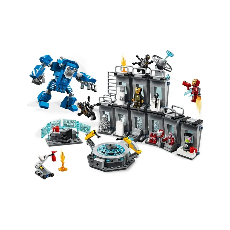 LEGO Super Hero Collection Marvel The Avengers Iron Man Armor Exhibition Hall Building Blocks 0-300pcs 76125-2