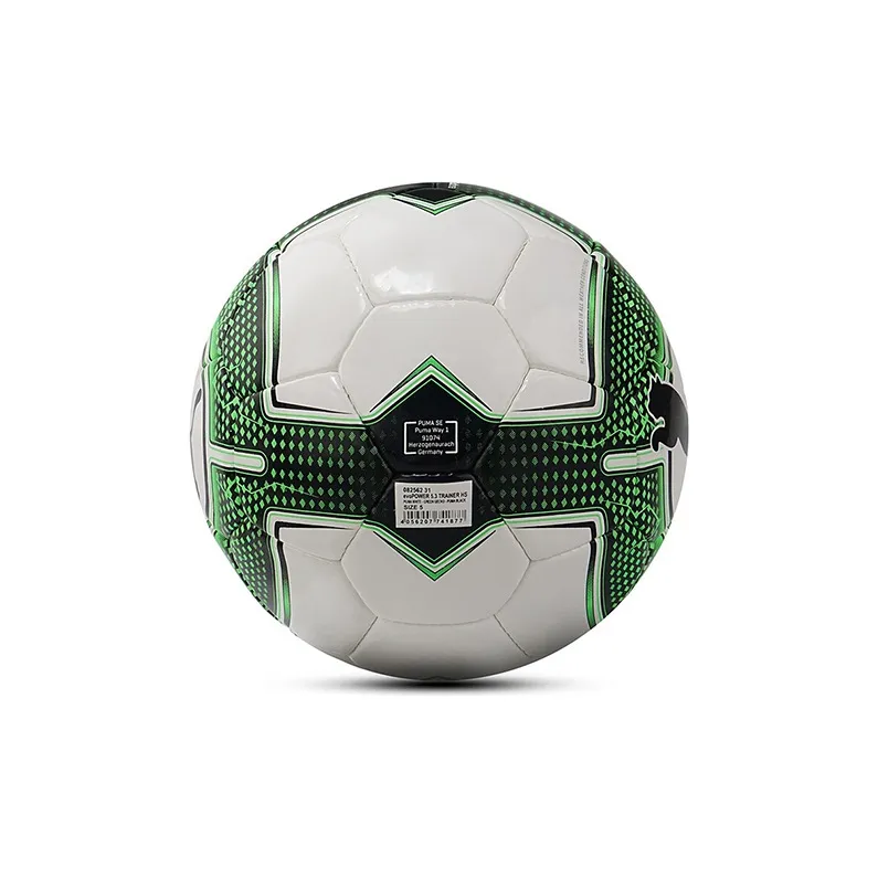 PUMA Size 5 Soccer PU Hand-Stitched Soccer Ball Unisex White Green Black-4