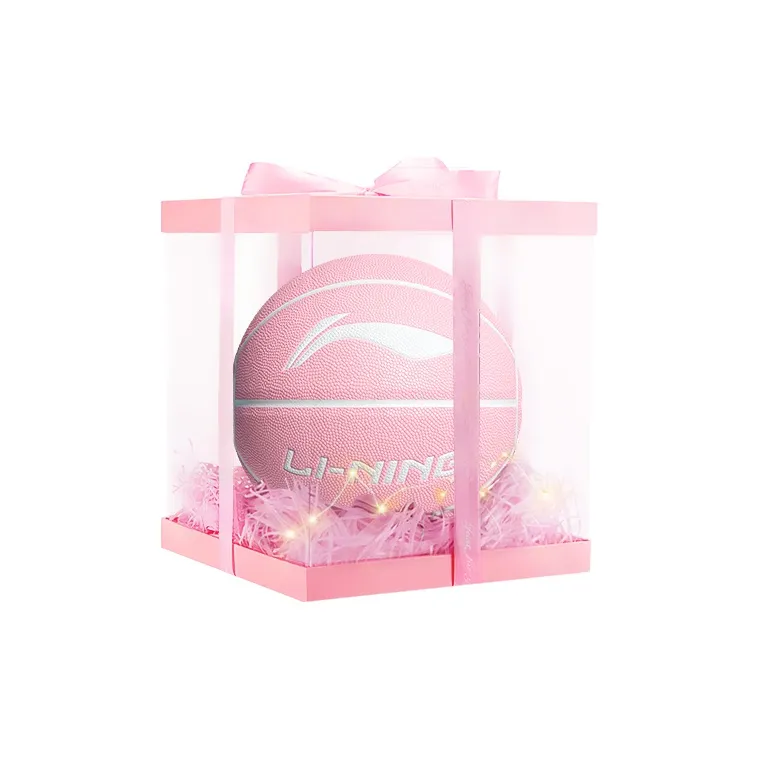 LiNing Badfive PU Basketball Pink Size 7 Training Unisex-28