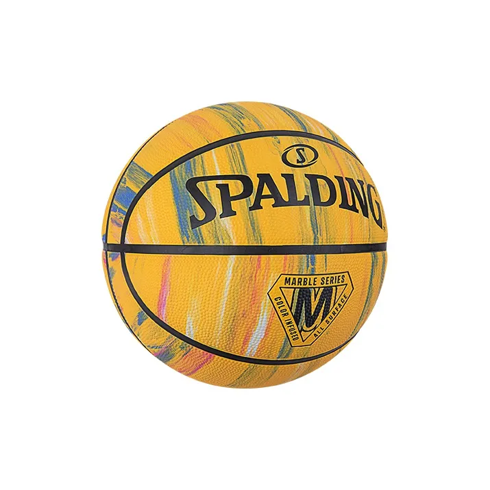 SPALDING Marble print Collection Rubber Basketball Yellow Size 7 Training Unisex-2