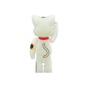 BE@RBRICK Nyabrick Beckoning Cat Gitd White
